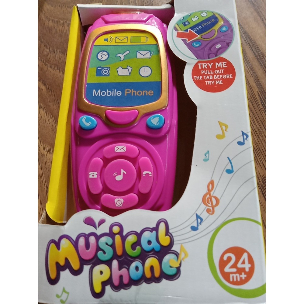 Musical Phone Toy For Toddler 24 Mo+ Push Buttons Makes Different Sounds New - Picture 3 of 11